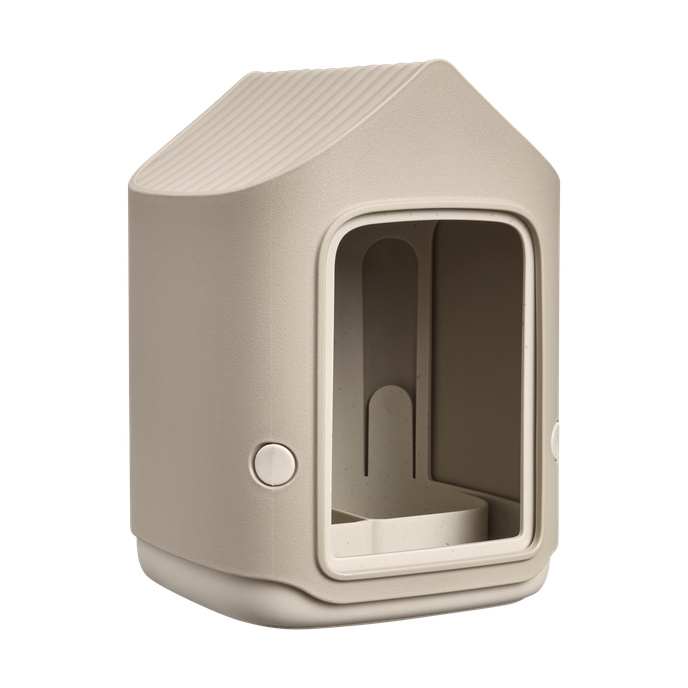 cosy bird feeder 18cm mushroom beige